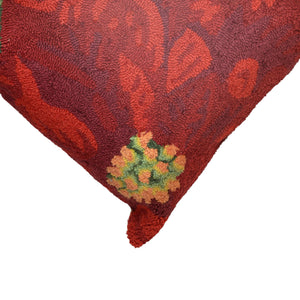 Liora Manne Frontporch Poinsettia Indoor Outdoor Decorative Pillow Black