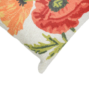 Liora Manne Frontporch Icelandic Poppies Decorative Pillow Neutral