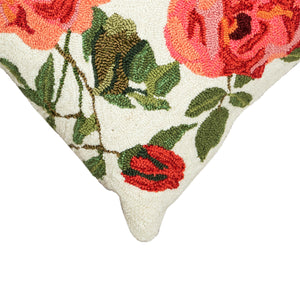 Liora Manne Frontporch China Roses Indoor Outdoor Pillow Rose