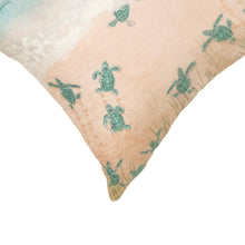 Load image into Gallery viewer, Liora Manne Illusions Turtle Beach Indoor Outdoor Decorative Pillow Aqua