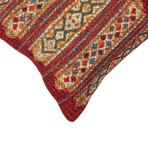 Liora Manne Marina Tribal Stripe Indoor Outdoor Decorative Pillow Red