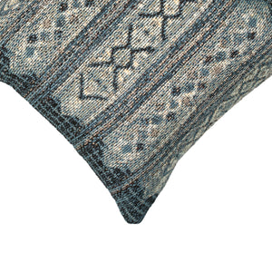 Liora Manne Marina Tribal Stripe Indoor Outdoor Decorative Pillow Denim