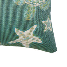 Load image into Gallery viewer, Liora Manne Marina Turtle And Stars Indoor Outdoor Decorative Pillow Aqua