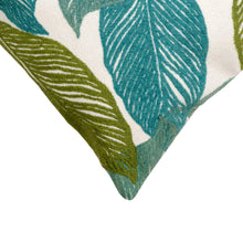 Load image into Gallery viewer, Liora Manne Visions I Mystic Leaf Indoor Outdoor Decorative Pillow Aqua