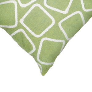 Liora Manne Visions I Squares Indoor Outdoor Decorative Pillow Lime