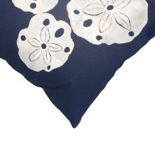 Load image into Gallery viewer, Liora Manne Visions I Sand Dollar Indoor Outdoor Decorative Pillow Navy
