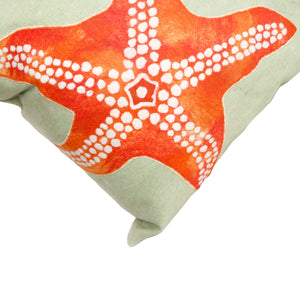Liora Manne Visions II Starfish Indoor Outdoor Decorative Pillow Seafoam