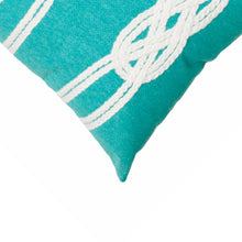 Load image into Gallery viewer, Liora Manne Visions II Double Knot Indoor Outdoor Decorative Pillow Aqua