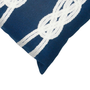 Liora Manne Visions II Double Knot Indoor Outdoor Decorative Pillow Navy