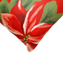 Load image into Gallery viewer, Liora Manne Visions III Poinsettia Indoor Outdoor Pillow Red