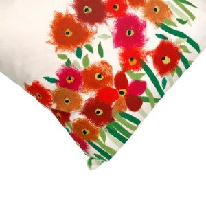 Liora Manne Visions III Poppies Indoor Outdoor Decorative Pillow Red