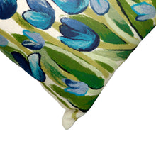 Load image into Gallery viewer, Liora Manne Visions III Allover Tulips Indoor Outdoor Decorative Pillow Blue