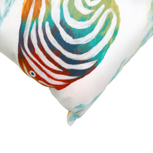 Liora Manne Visions III Rainbow Fish Indoor Outdoor Decorative Pillow Pearl