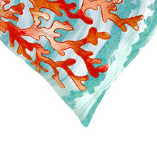Load image into Gallery viewer, Liora Manne Visions III Coral Wave Indoor Outdoor Decorative Pillow Aqua