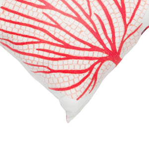 Liora Manne Visions III Coral Fan Indoor Outdoor Decorative Pillow Coral