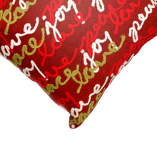 Load image into Gallery viewer, Liora Manne Visions III Peace Love Joy Indoor Outdoor Decorative Pillow Red