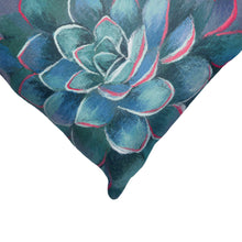 Load image into Gallery viewer, Liora Manne Visions IV Succulent Indoor Outdoor Decorative Pillow Lapis