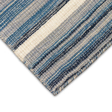 Load image into Gallery viewer, Liora Manne Aruba Faded Stripe Indoor Area Rug Denim