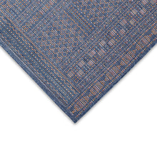 Load image into Gallery viewer, Liora Manne Avena Panel Stripe Indoor Outdoor Area Rug Denim