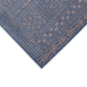 Liora Manne Avena Panel Stripe Indoor Outdoor Area Rug Denim