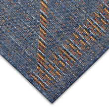 Load image into Gallery viewer, Liora Manne Avena Diamond Stripe Indoor Outdoor Area Rug Denim