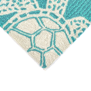 Liora Manne Capri Turtle Indoor Outdoor Area Rug Aqua