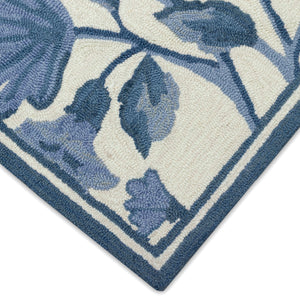 Liora Manne Capri Floral Vine Indoor Outdoor Area Rug Blue