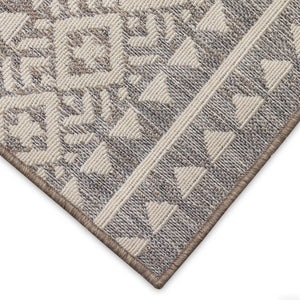 Liora Manne Cove Peruvian Stripe Indoor Outdoor Area Rug Grey