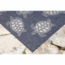 Load image into Gallery viewer, Liora Manne Carmel Seaturtles Indoor Outdoor Area Rug Navy