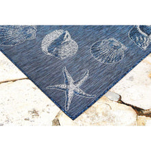 Load image into Gallery viewer, Liora Manne Carmel Shells Indoor Outdoor Area Rug Navy