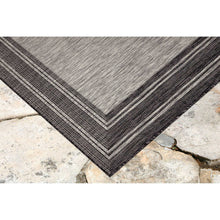 Load image into Gallery viewer, Liora Manne Carmel Multi Border Indoor Outdoor Area Rug Black