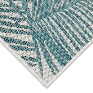 Liora Manne Carmel Palm Indoor Outdoor Area Rug Aqua