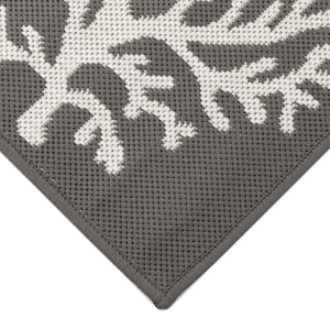 Liora Manne Carmel Coral Indoor Outdoor Area Rug Grey