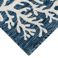 Load image into Gallery viewer, Liora Manne Carmel Coral Border Indoor Outdoor Area Rug Navy
