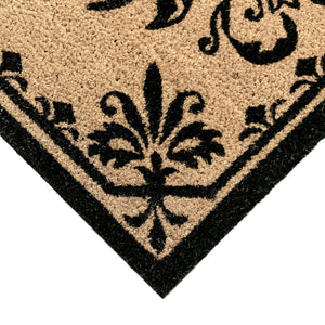 Liora Manne Dwell Vine Outdoor Monogrammed Doormat with Black Letters