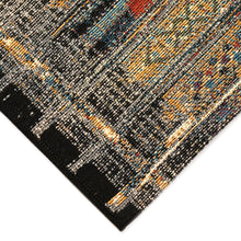 Load image into Gallery viewer, Liora Manne Esencia Tribal Stripe Indoor Outdoor Mat Black
