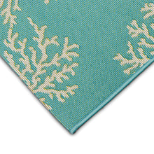 Load image into Gallery viewer, Liora Manne Esencia Coral Edge Indoor Outdoor Mat Aqua