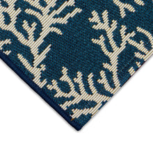 Load image into Gallery viewer, Liora Manne Esencia Coral Edge Indoor Outdoor Mat Navy