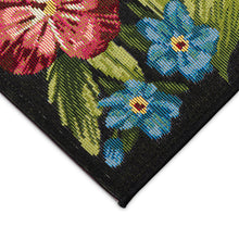 Load image into Gallery viewer, Liora Manne Esencia Secret Garden Indoor Outdoor Mat Black