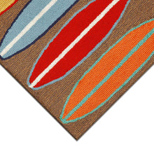 Load image into Gallery viewer, Liora Manne Frontporch Surfboards Indoor Outdoor Area Rug Brown