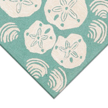 Load image into Gallery viewer, Liora Manne Frontporch Shell Toss Indoor Outdoor Area Rug Aqua