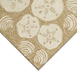 Liora Manne Frontporch Shell Toss Indoor Outdoor Area Rug Natural