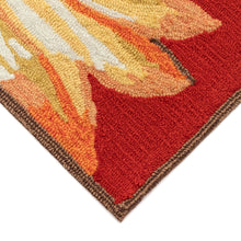 Load image into Gallery viewer, Liora Manne Frontporch Sunflower Indoor Outdoor Area Rug Red
