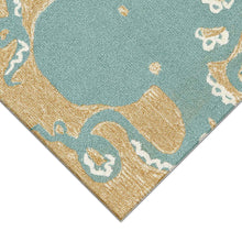 Load image into Gallery viewer, Liora Manne Frontporch Octopus Indoor Outdoor Area Rug Aqua