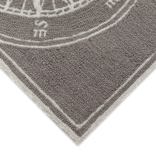 Load image into Gallery viewer, Liora Manne Frontporch Compass Indoor Outdoor Area Rug Grey