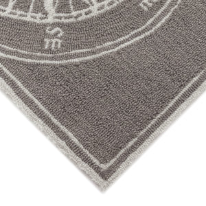 Liora Manne Frontporch Compass Indoor Outdoor Area Rug Grey