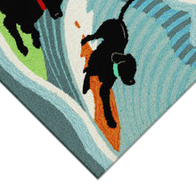 Load image into Gallery viewer, Liora Manne Frontporch Surfing Dogs Indoor Outdoor Area Rug Ocean
