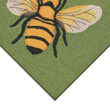 Load image into Gallery viewer, Liora Manne Frontporch Bee Indoor Outdoor Area Rug Green