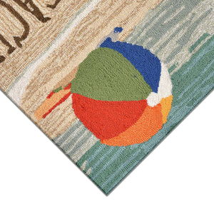 Liora Manne Frontporch Life's A Beach Indoor Outdoor Area Rug Sand