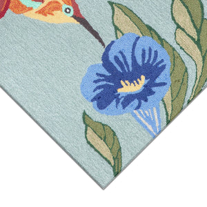 Liora Manne Frontporch Hummingbird Indoor Outdoor Area Rug Sky